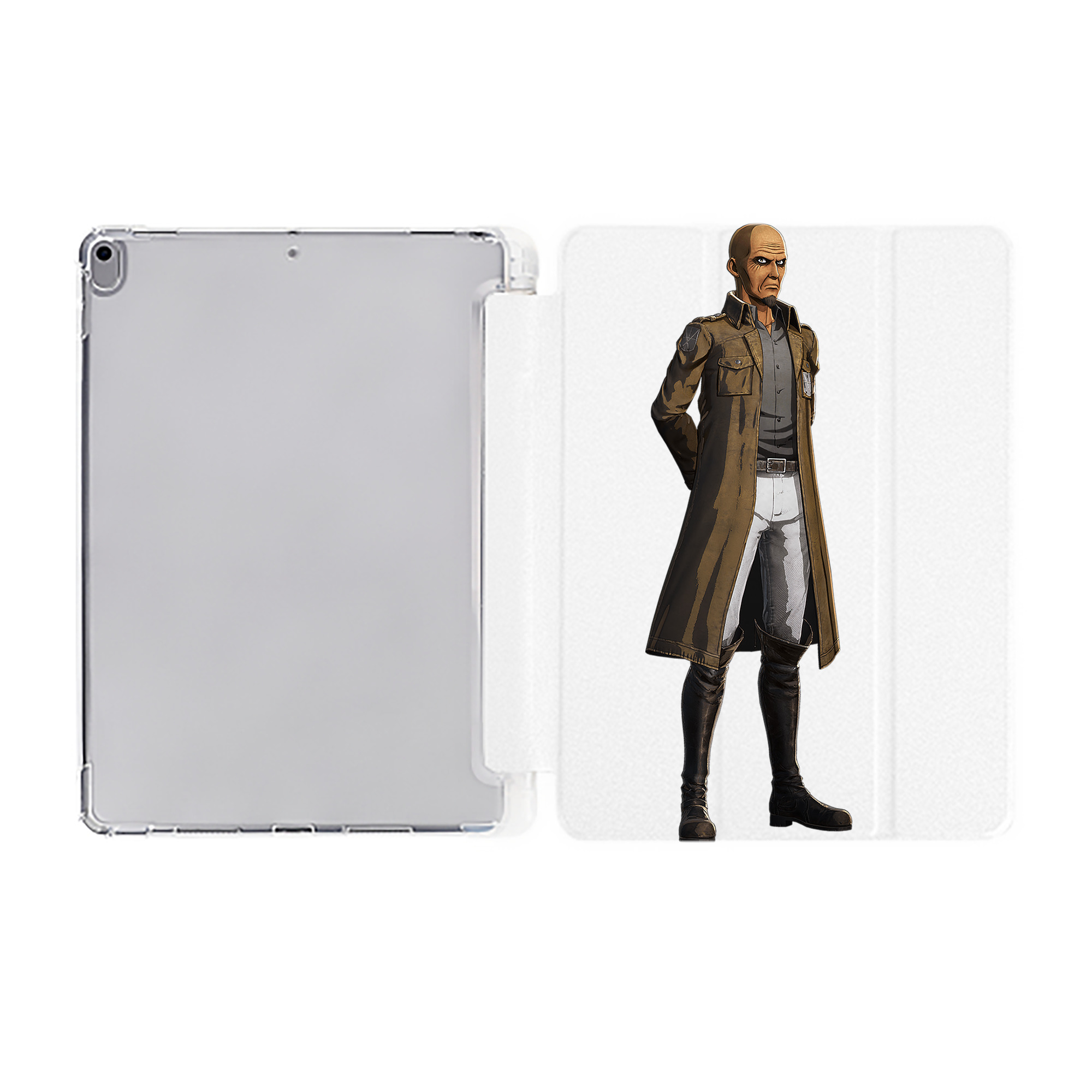 （画像用） 進撃の巨人 Attack on Titan IPad ケース ペン収納付き 三つ折りスタンド PUレザー×シリコン 対応機種9.5/10.5/10.9インチ